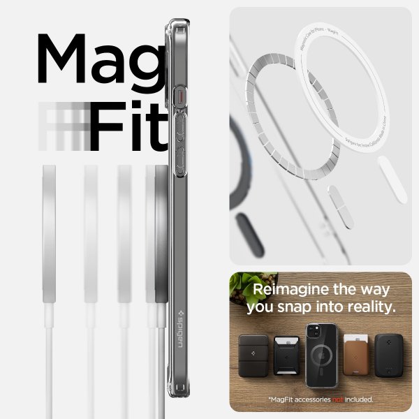 Spigen iPhone 15 Deksel Ultra Hybrid MagFit Carbon Fiber