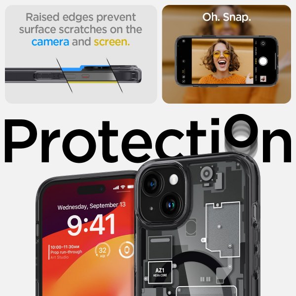 Spigen iPhone 15 Deksel Ultra Hybrid MagFit Zero One