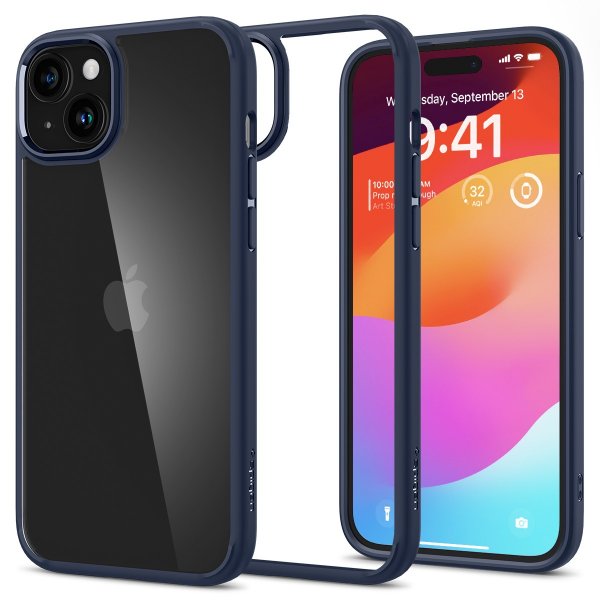 Spigen iPhone 15 Deksel Ultra Hybrid Navy Blue