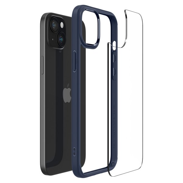 Spigen iPhone 15 Deksel Ultra Hybrid Navy Blue