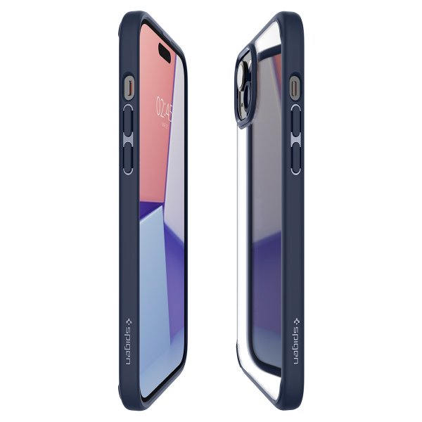 Spigen iPhone 15 Deksel Ultra Hybrid Navy Blue