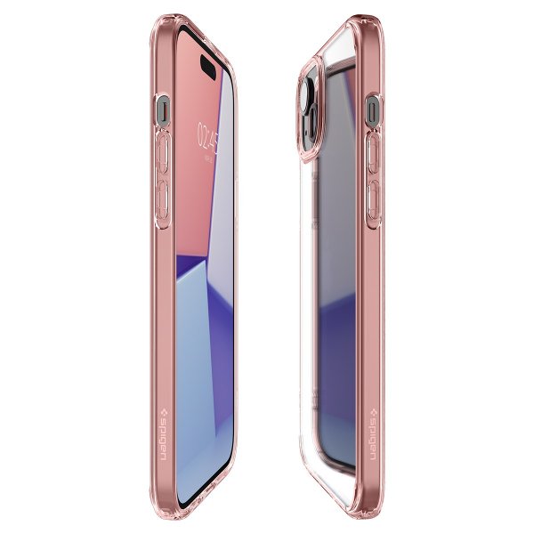 Spigen iPhone 15 Deksel Ultra Hybrid Rose Crystal