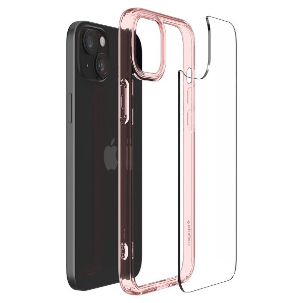 Spigen iPhone 15 Deksel Ultra Hybrid Rose Crystal