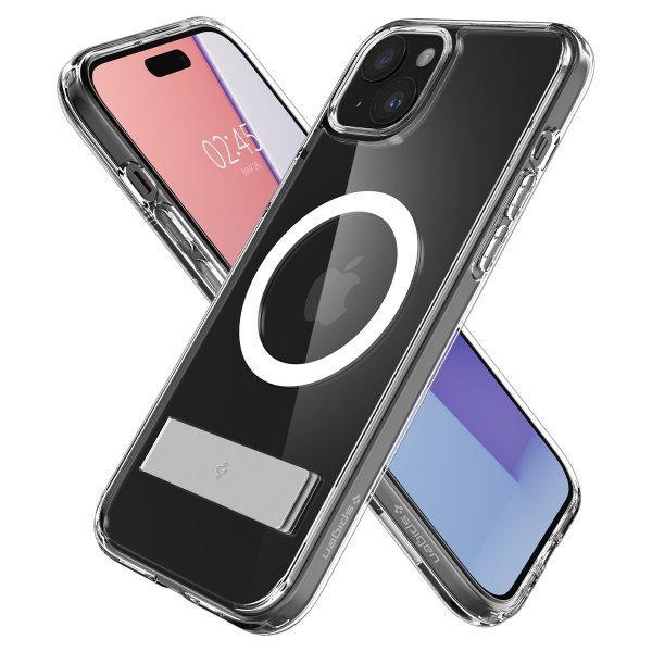 Spigen iPhone 15 Deksel Ultra Hybrid S MagFit Crystal Clear