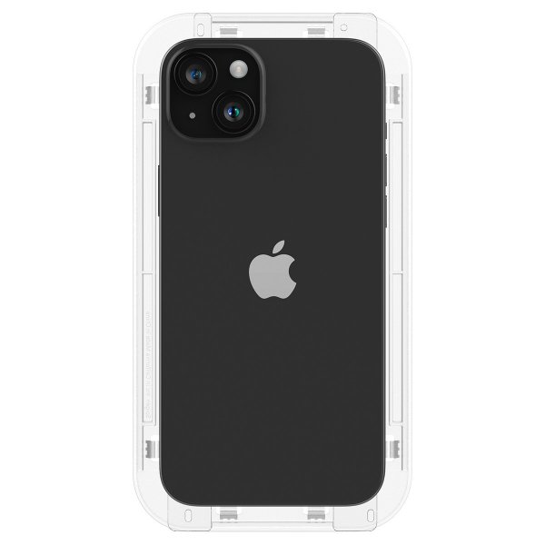 Spigen iPhone 15/iPhone 16 Skjermbeskytter GLAS.tR EZ Fit 2-pakning