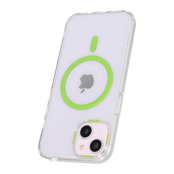 iPhone 15 Deksel TPU MagSafe Grønn