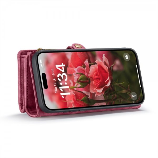 CaseMe iPhone 16 Etui 008 Series Avtakbart Deksel Rød