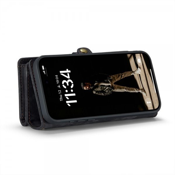 CaseMe iPhone 16 Etui 008 Series Avtakbart Deksel Svart