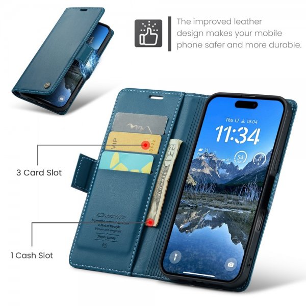CaseMe iPhone 16 Etui 023 Series Blå