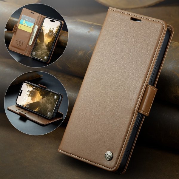 CaseMe iPhone 16 Etui 023 Series Brun