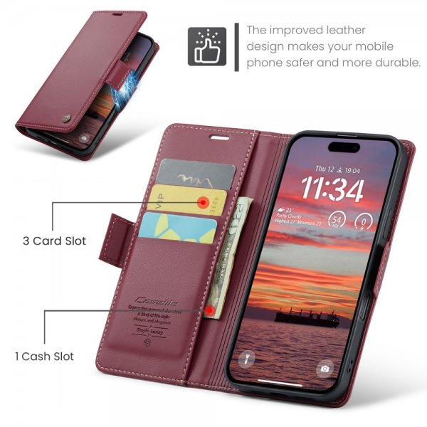 CaseMe iPhone 16 Etui 023 Series Rød