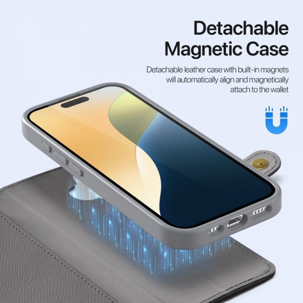 Dux Ducis iPhone 16 Etui 2-in-1 Lawa Series MagSafe Grå
