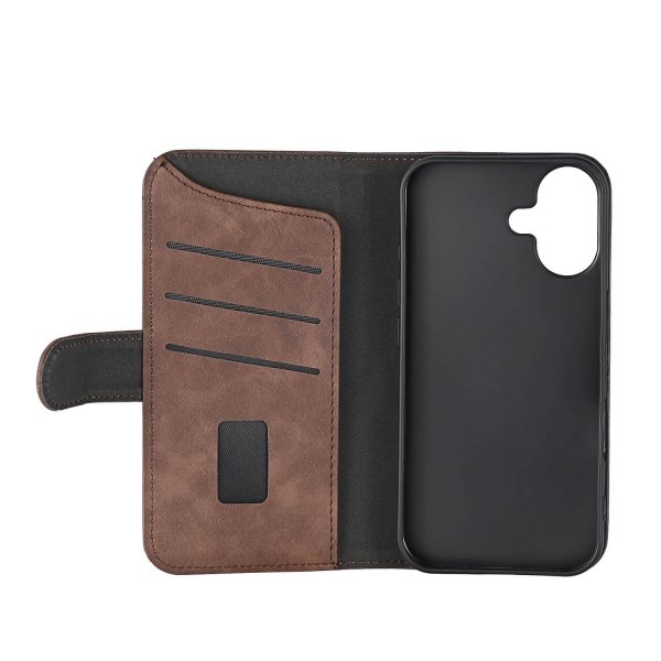Gear iPhone 16 Etui 3 Kortlomme Brun