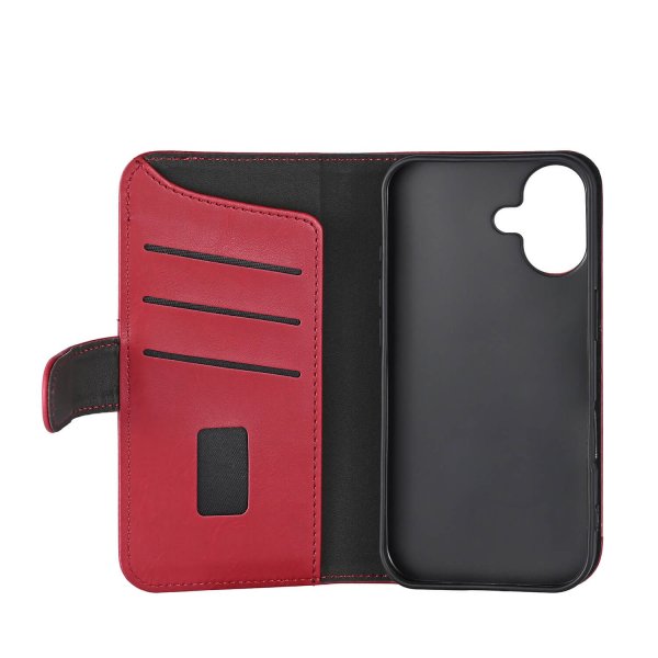 Gear iPhone 16 Etui 3 Kortlomme Rød