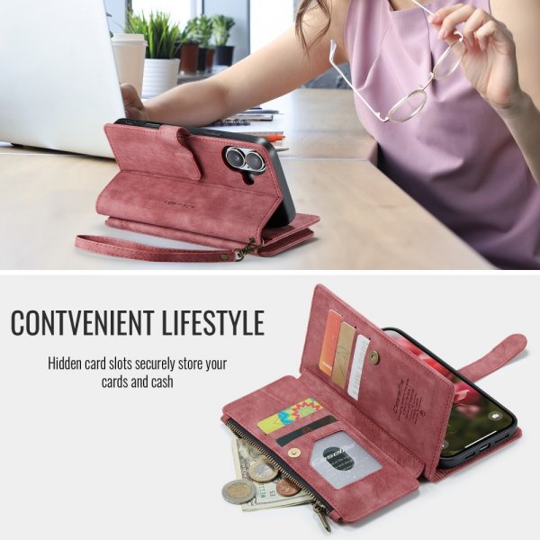 CaseMe iPhone 16 Etui C30 Series Rød