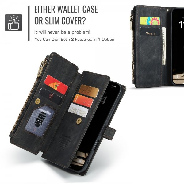 CaseMe iPhone 16 Etui C30 Series Svart