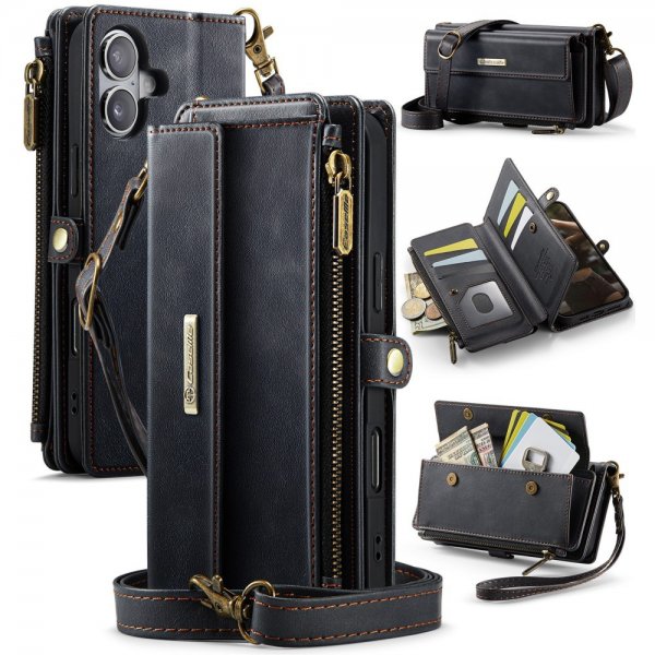 CaseMe iPhone 16 Etui C39 Series Svart