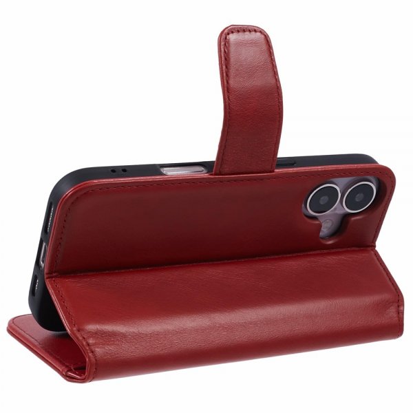 Nordic Covers iPhone 16 Etui Essential Leather Poppy Red
