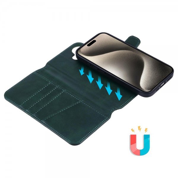 Nordic Covers iPhone 16 Etui MagLeather Juniper Green
