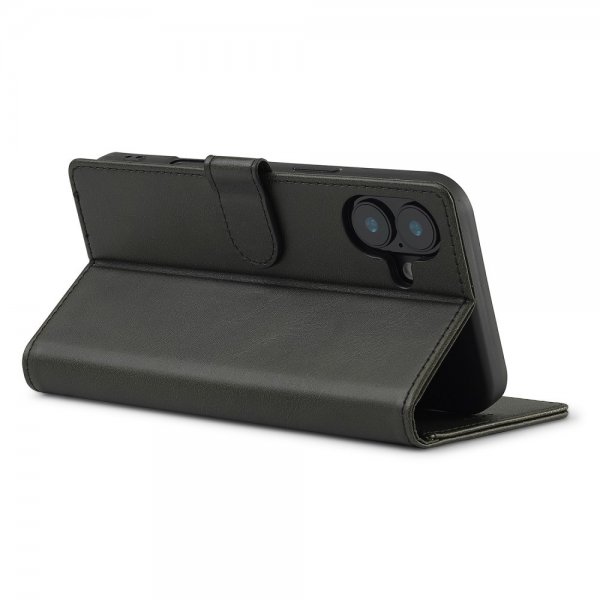 Lc.Imeeke iPhone 16 Etui med Kortlomme stativfunksjon Svart