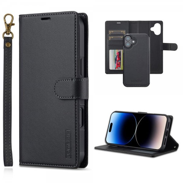 Lc.Imeeke iPhone 16 Etui Avtagbart Deksel L2 Series MagSafe Svart