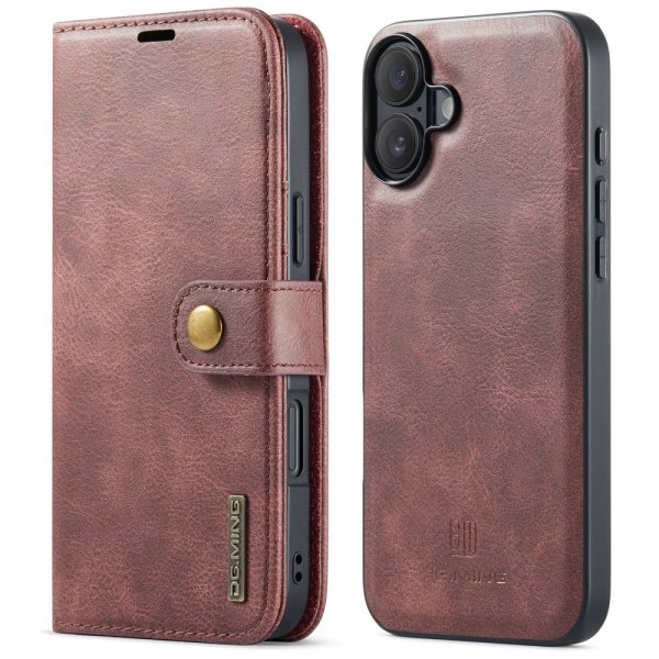 Dg.Ming iPhone 16 Etui Avtagbart Deksel Rød