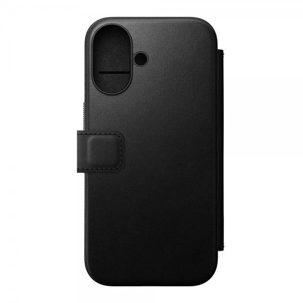Nomad iPhone 16 Etui Modern Leather Folio Svart
