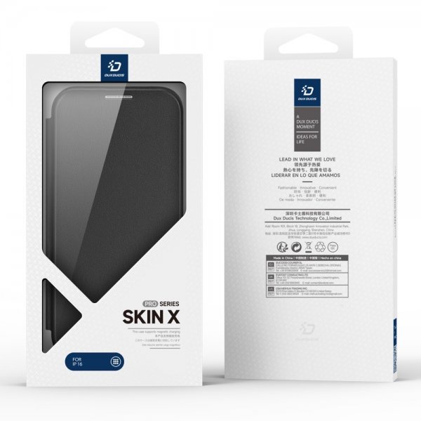 Dux Ducis iPhone 16 Etui Skin X Pro Series Kickstand MagSafe Svart