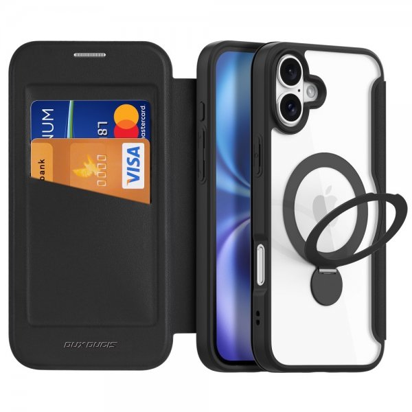 Dux Ducis iPhone 16 Etui Skin X Pro Series Kickstand MagSafe Svart