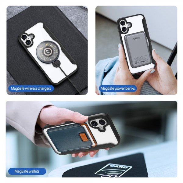 Dux Ducis iPhone 16 Etui Skin X Pro Series Kickstand MagSafe Svart