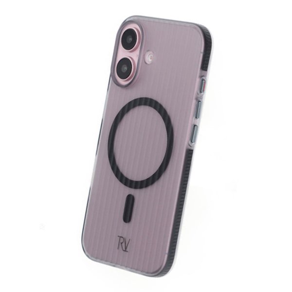 Rvelon iPhone 16 Deksel Korrugerte MagSafe Svart