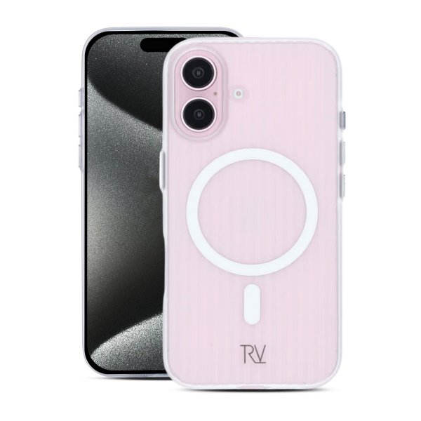 Rvelon iPhone 16 Deksel Korrugerte MagSafe Transparent