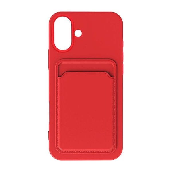 iPhone 16 Deksel Kortholder Rød