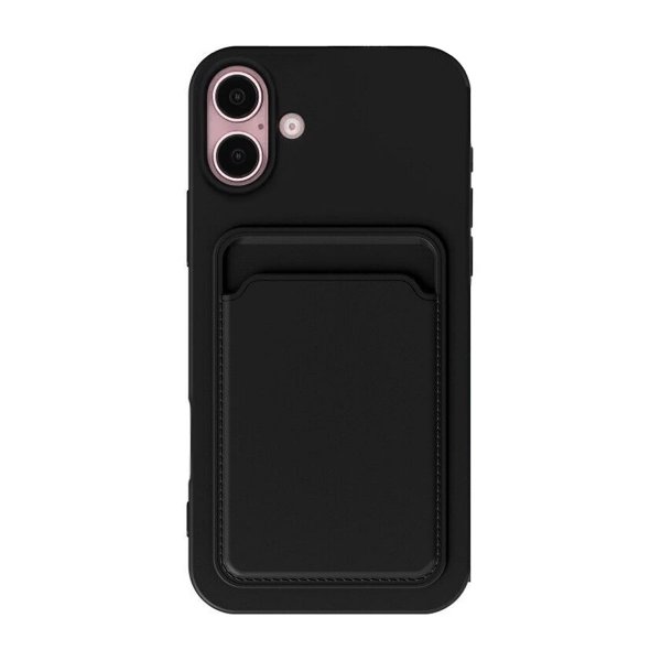 iPhone 16 Deksel Kortholder Svart