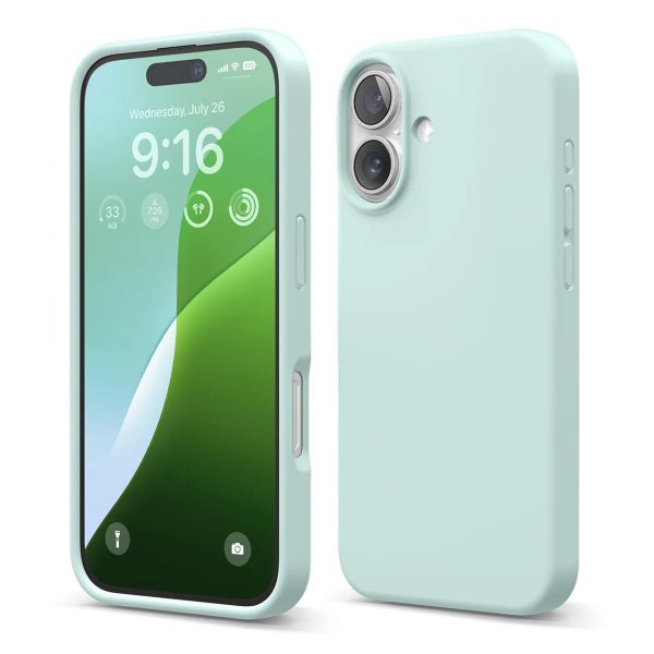 Rvelon iPhone 16 Deksel Silikon Grønn