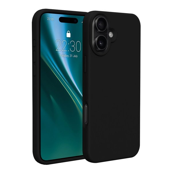 iPhone 16 Deksel Silikon Svart