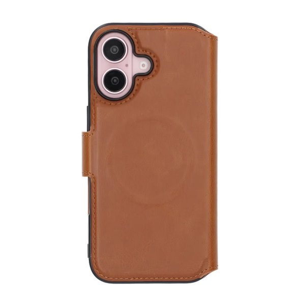Rvelon iPhone 16 Etui 4 Kortlomme MagSafe Brun