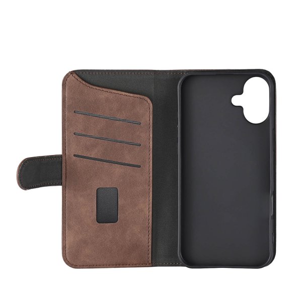 Gear iPhone 16 Plus Etui 3 Kortlomme Brun