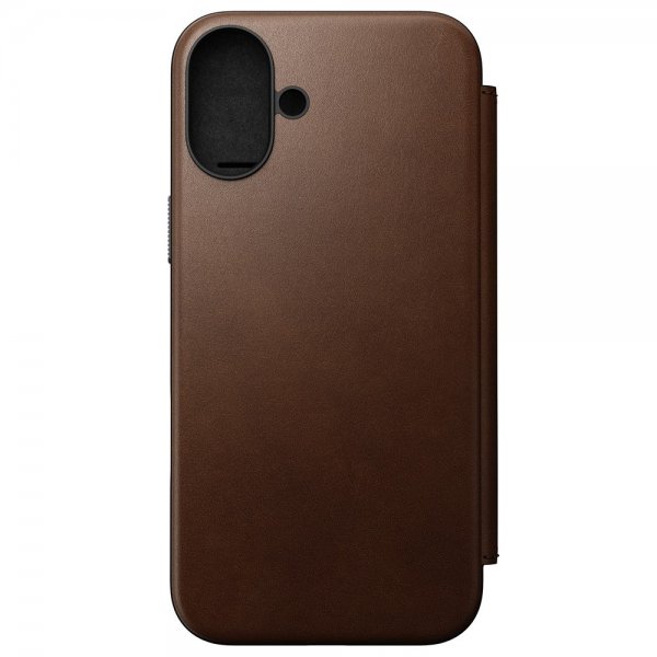 Nomad iPhone 16 Plus Etui Modern Leather Folio Brun