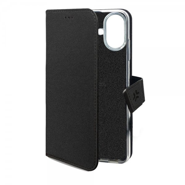 Celly iPhone 16 Plus Etui Wally Wallet Case Svart