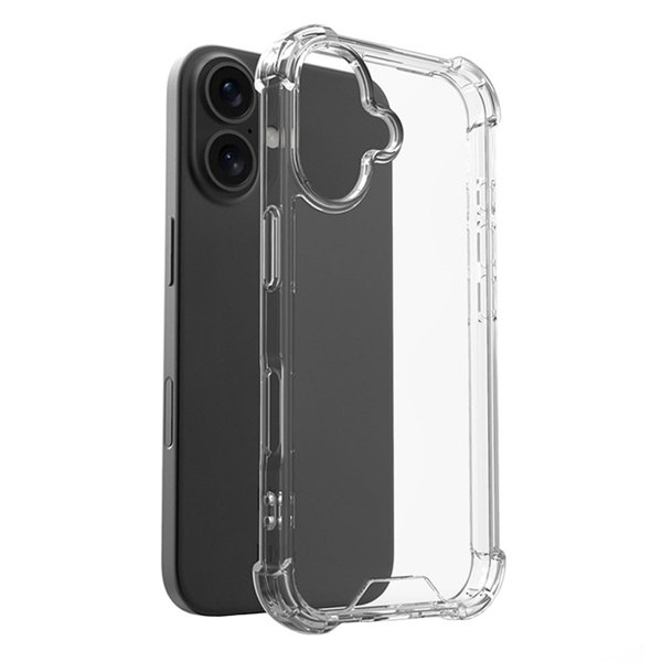 iPhone 16 Plus Deksel Støtsikker Transparent