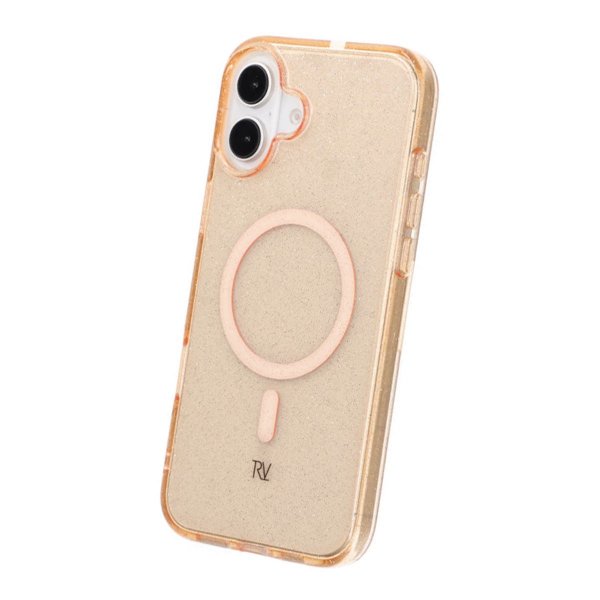 Rvelon iPhone 16 Plus Deksel Glitter MagSafe Gull