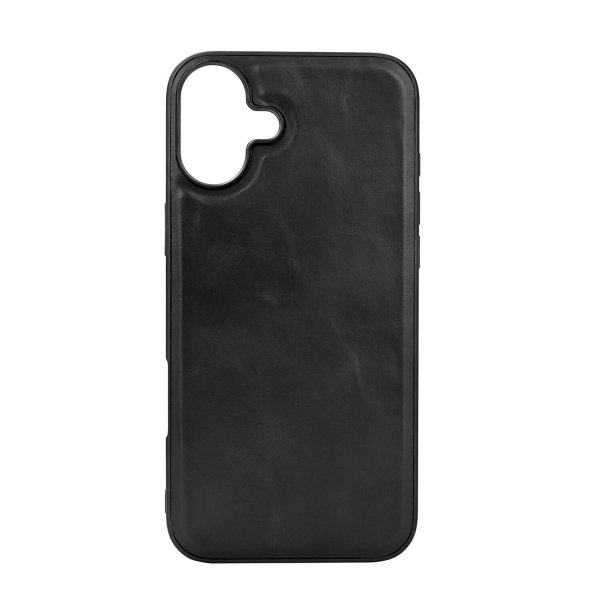 Buffalo iPhone 16 Plus Deksel Ekte skinn MagSeries Svart