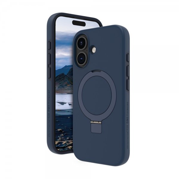 dbramante1928 iPhone 16 Plus Deksel Iceland Ultra D3O MagSafe Kickstand Blå