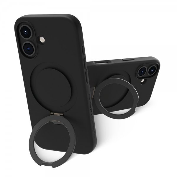 dbramante1928 iPhone 16 Plus Deksel Iceland Ultra D3O MagSafe Kickstand Svart