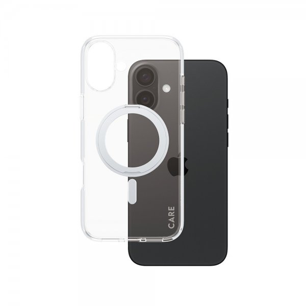 CARE by PanzerGlass iPhone 16 Plus Deksel Kickstand MagSafe Sølv