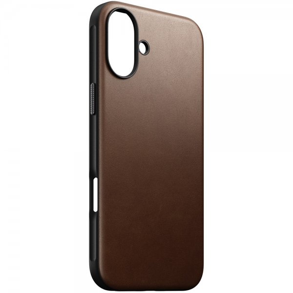 Nomad iPhone 16 Plus Deksel Modern Leather Case Brun