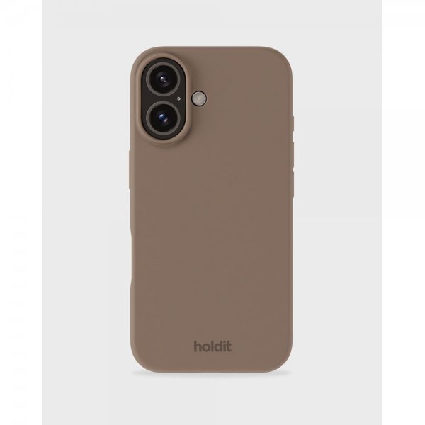 holdit iPhone 16 Plus Deksel Silikon Mocha Brown
