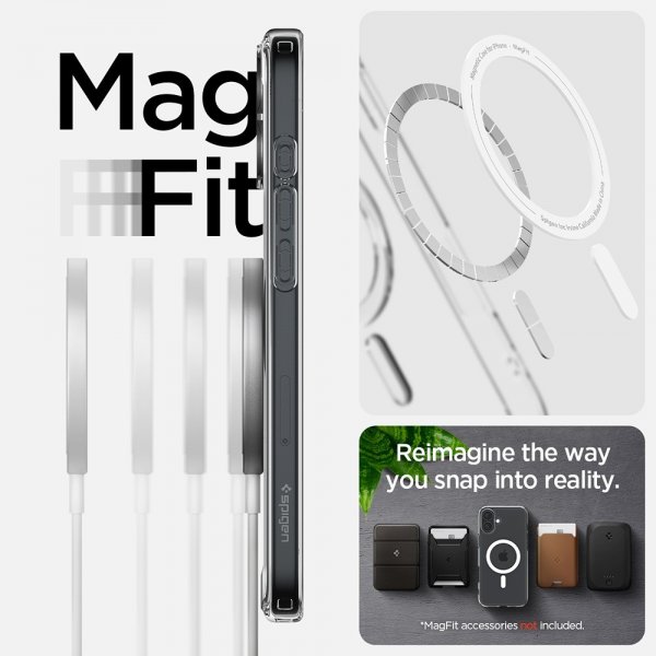 Spigen iPhone 16 Plus Deksel Ultra Hybrid MagFit Hvit