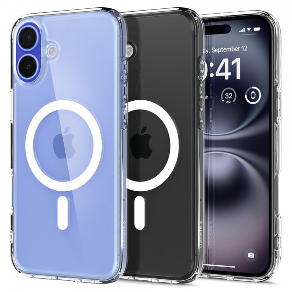 Spigen iPhone 16 Plus Deksel Ultra Hybrid MagFit Hvit